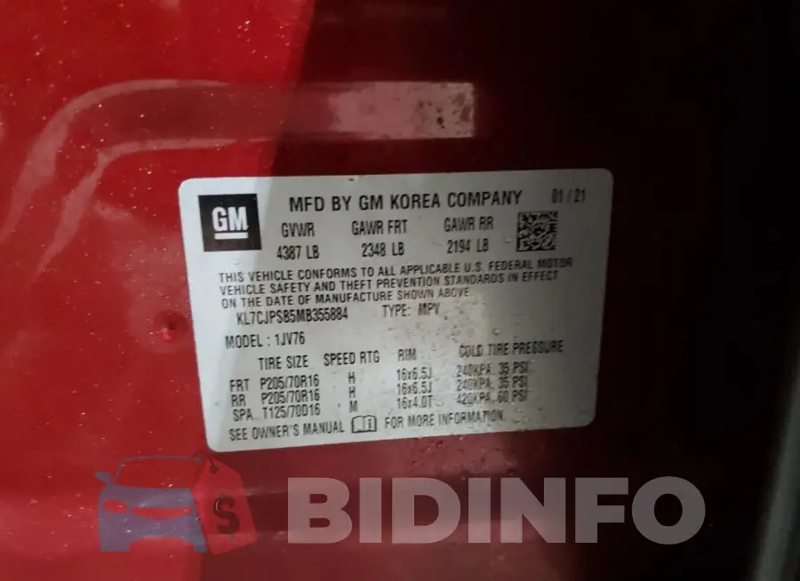KL7CJPSB5MB355884 Photo# 13