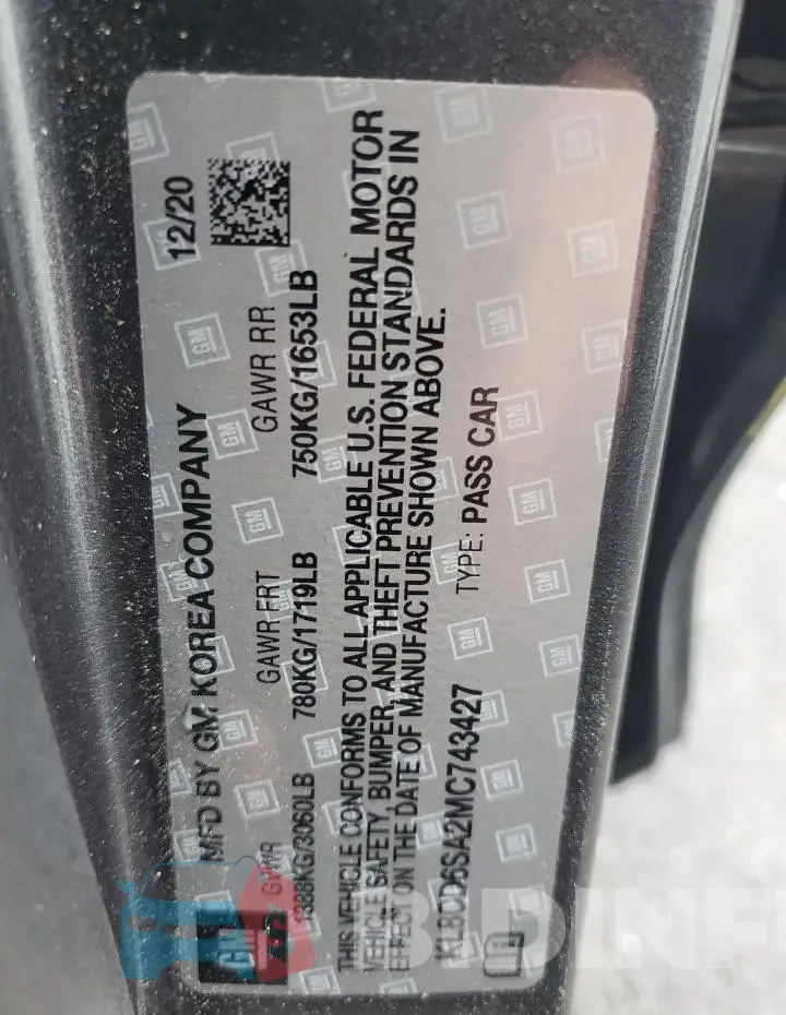KL8CD6SA2MC743427 Photo# 12