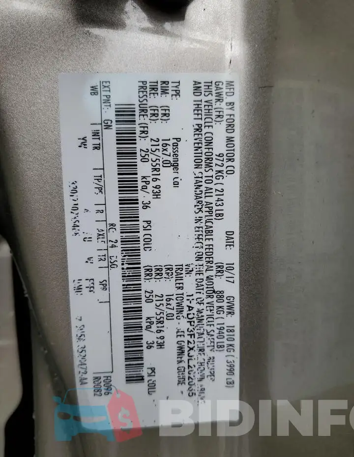 1FADP3F2XJL202065 Photo# 13