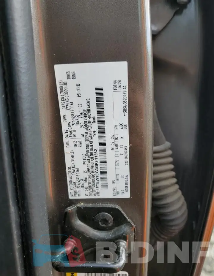 1FTEW1EG3GKF11362 Photo# 12