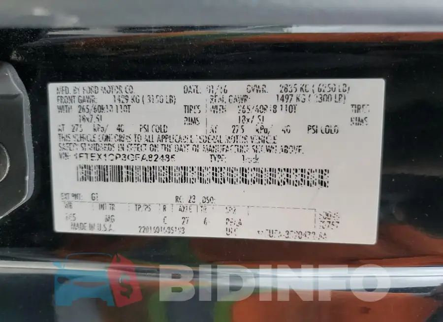 1FTEX1CP8GFA82485 Photo# 12
