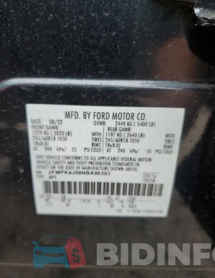 2FMPK4J98NBA96393 Photo# 13