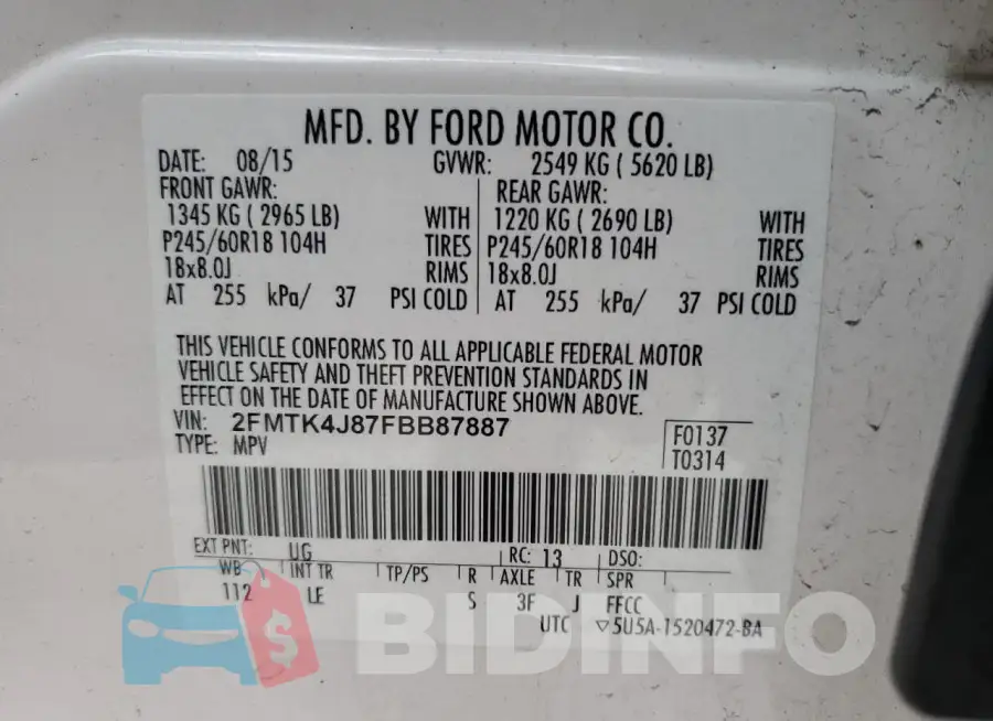 2FMTK4J87FBB87887 Photo# 13