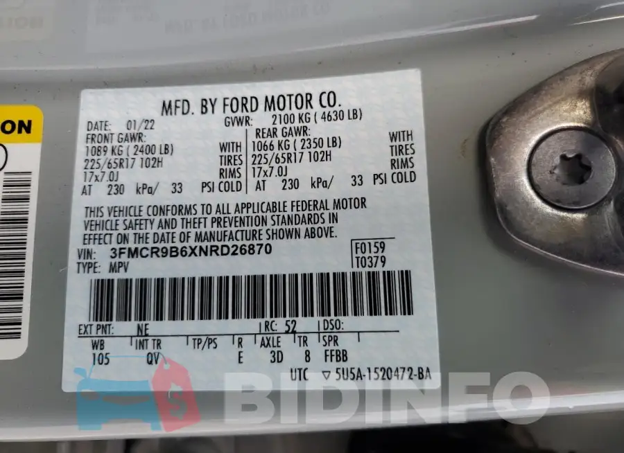 3FMCR9B6XNRD26870 Photo# 12