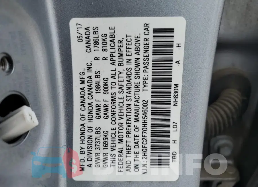 2HGFC2F70HH546002 Photo# 12