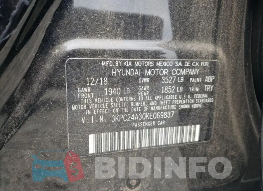 3KPC24A30KE069837 Photo# 12