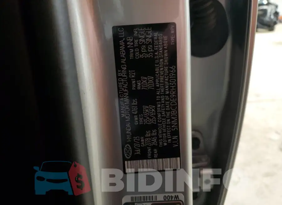 5NMJBCDE9RH301966 Photo# 12