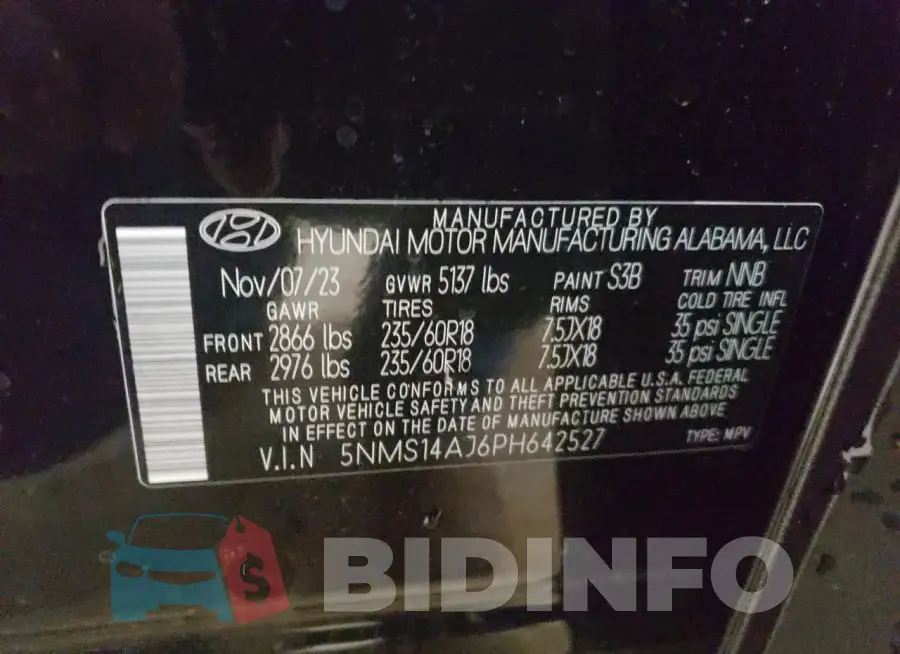 5NMS14AJ6PH642527 Photo# 13