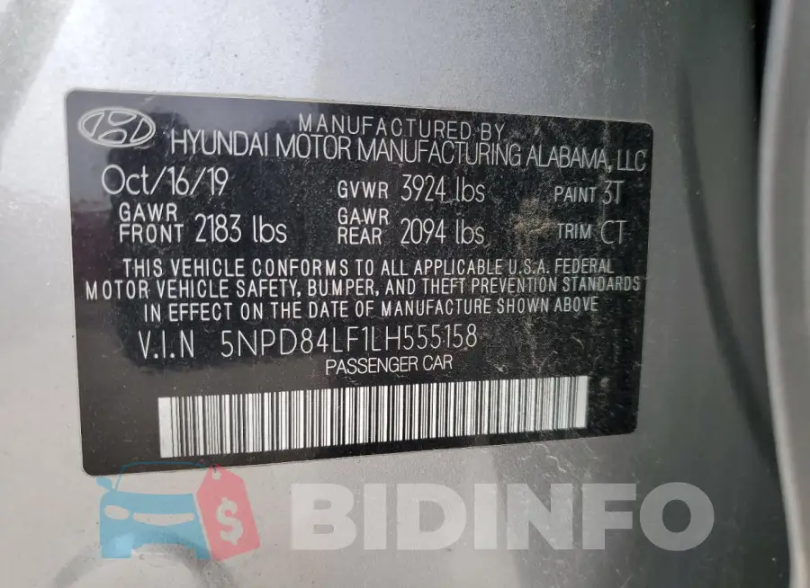 5NPD84LF1LH555158 Photo# 12