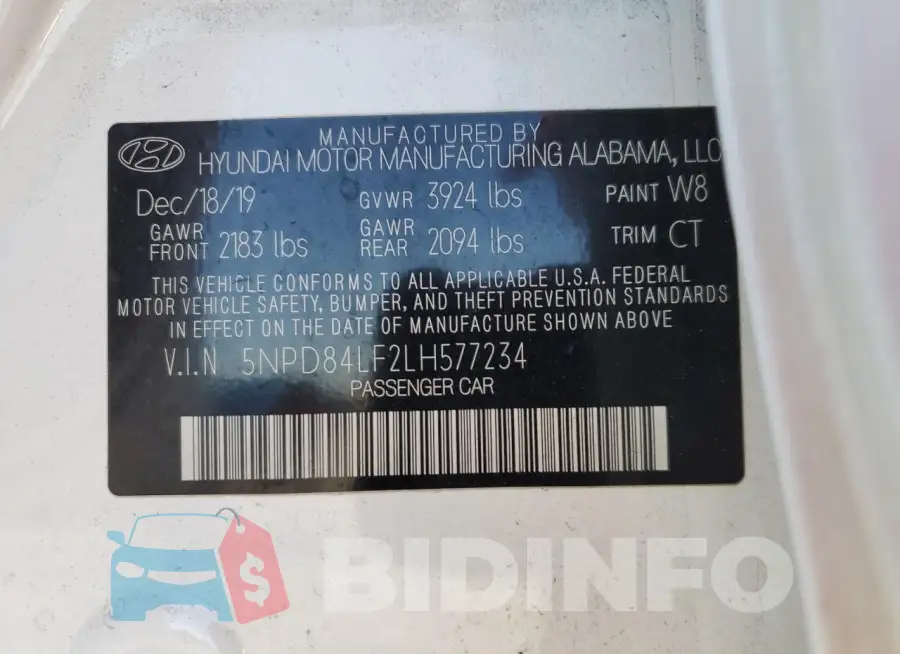5NPD84LF2LH577234 Photo# 12