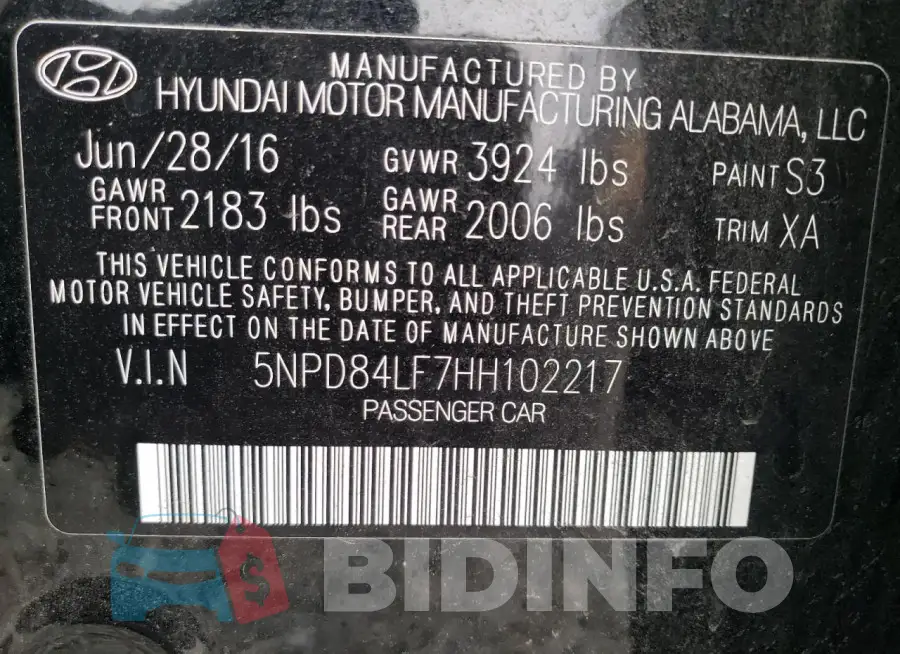 5NPD84LF7HH102217 Photo# 12