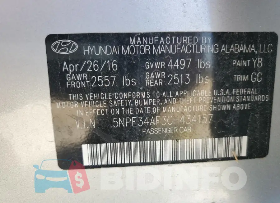 5NPE34AF3GH434157 Photo# 12
