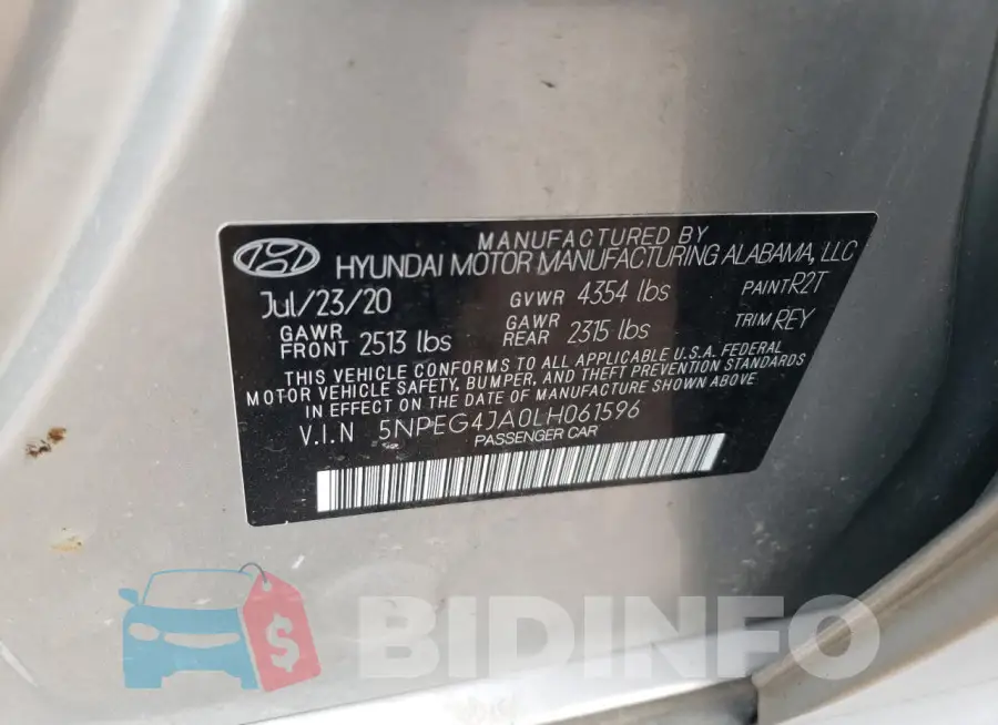 5NPEG4JA0LH061596 Photo# 12