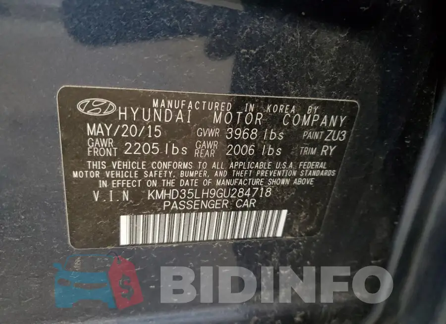 KMHD35LH9GU284718 Photo# 12