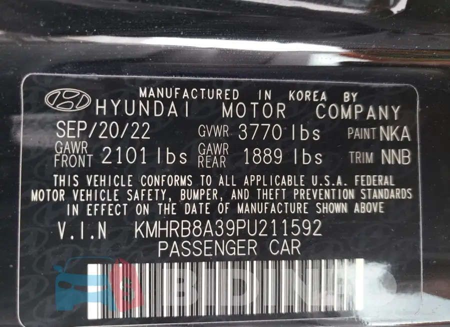 KMHRB8A39PU211592 Photo# 12