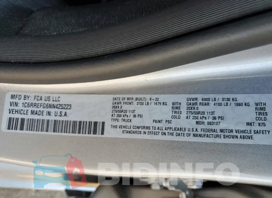 1C6RREFG6NN425223 Photo# 12