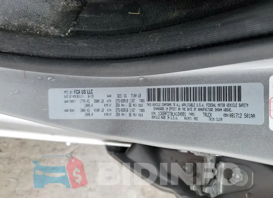 1C6SRFDT8LN124991 Photo# 12