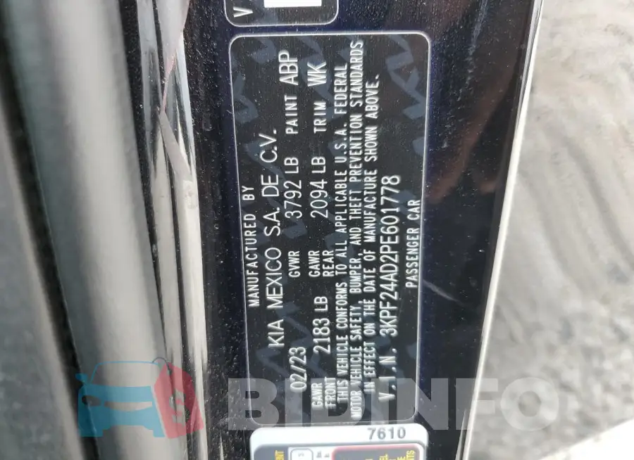 3KPF24AD2PE601778 Photo# 12