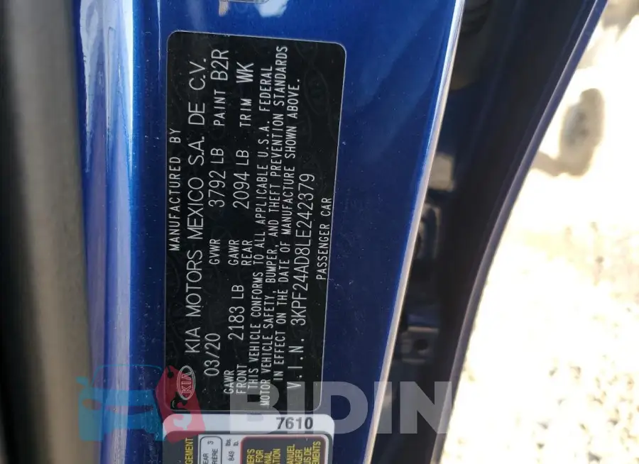 3KPF24AD8LE242379 Photo# 12
