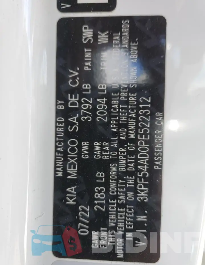 3KPF54AD0PE522312 Photo# 13