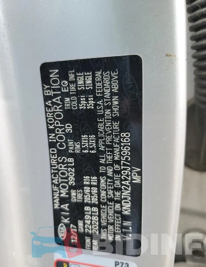 KNDJN2A29J7596168 Photo# 13