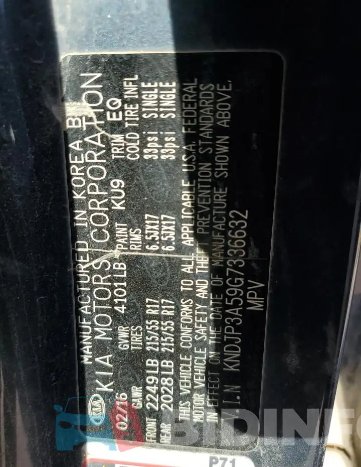 KNDJP3A59G7336632 Photo# 12