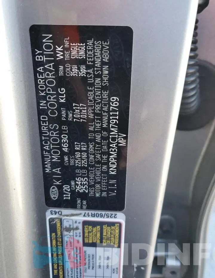 KNDPM3AC1M7911769 Photo# 14