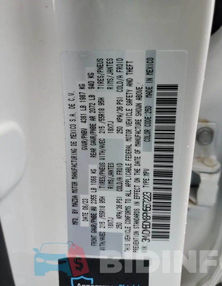 3MVDMBDM8PM567223 Photo# 12