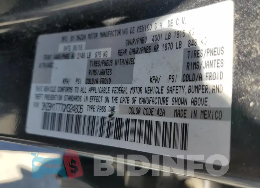 3MZBM1T77GM324806 Photo# 12