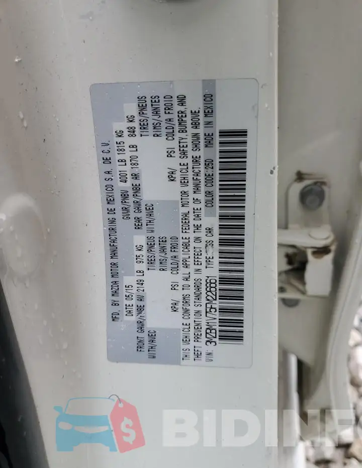 3MZBM1V75FM226661 Photo# 13