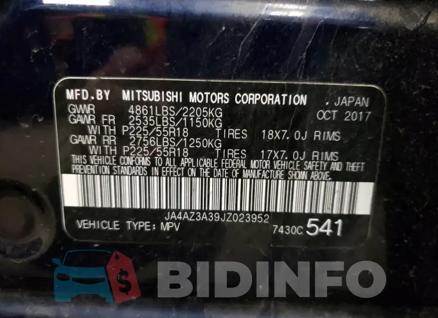 JA4AZ3A39JZ023952 Photo# 12