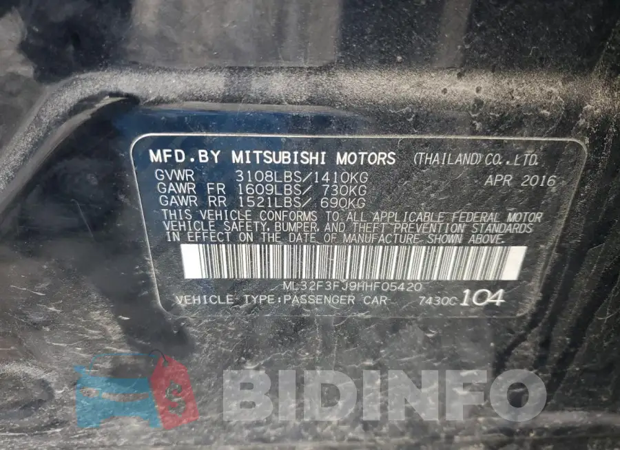 ML32F3FJ9HHF05420 Photo# 12