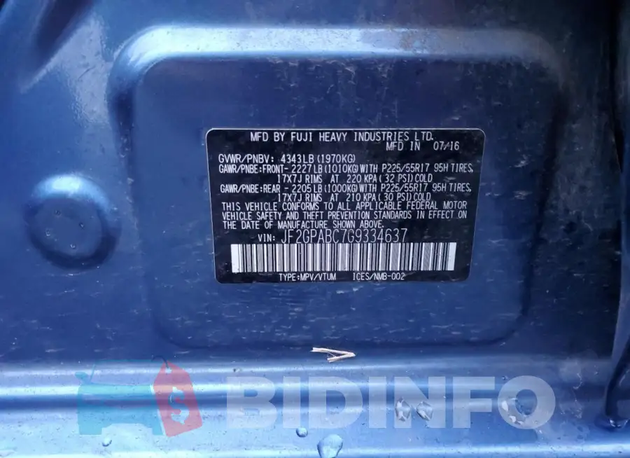 JF2GPABC7G9334637 Photo# 12