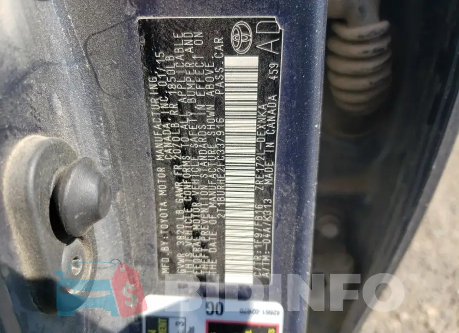 2T1BURHE2FC337916 Photo# 12
