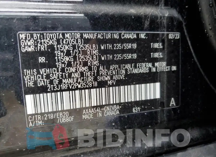 2T3J1RFV2PW352818 Photo# 12