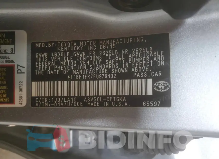 4T1BF1FK7FU979132 Photo# 13
