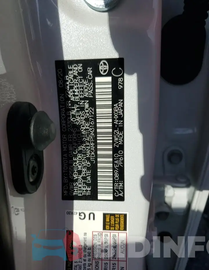 JTDKAMFP5M3167122 Photo# 12