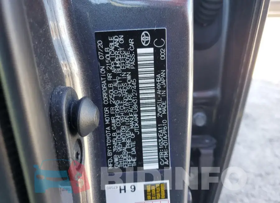 JTDKAMFU8M3127445 Photo# 12