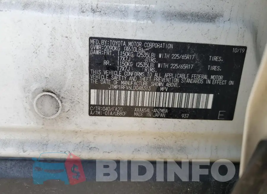 JTMP1RFV6LD048313 Photo# 13