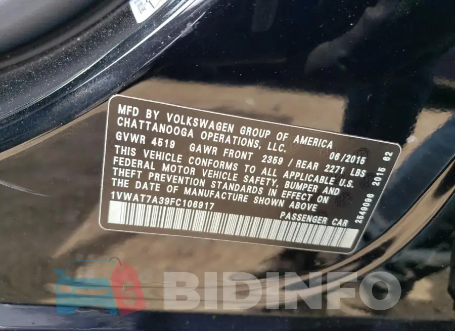 1VWAT7A39FC106917 Photo# 12