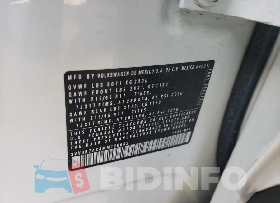 3VV0B7AX4MM120662 Photo# 12