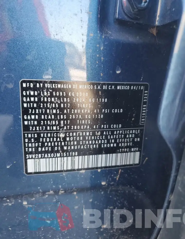 3VV2B7AX0JM151198 Photo# 12