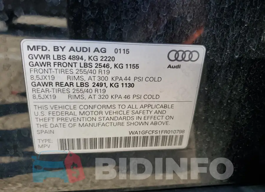 WA1GFCFS1FR010798 Photo# 13