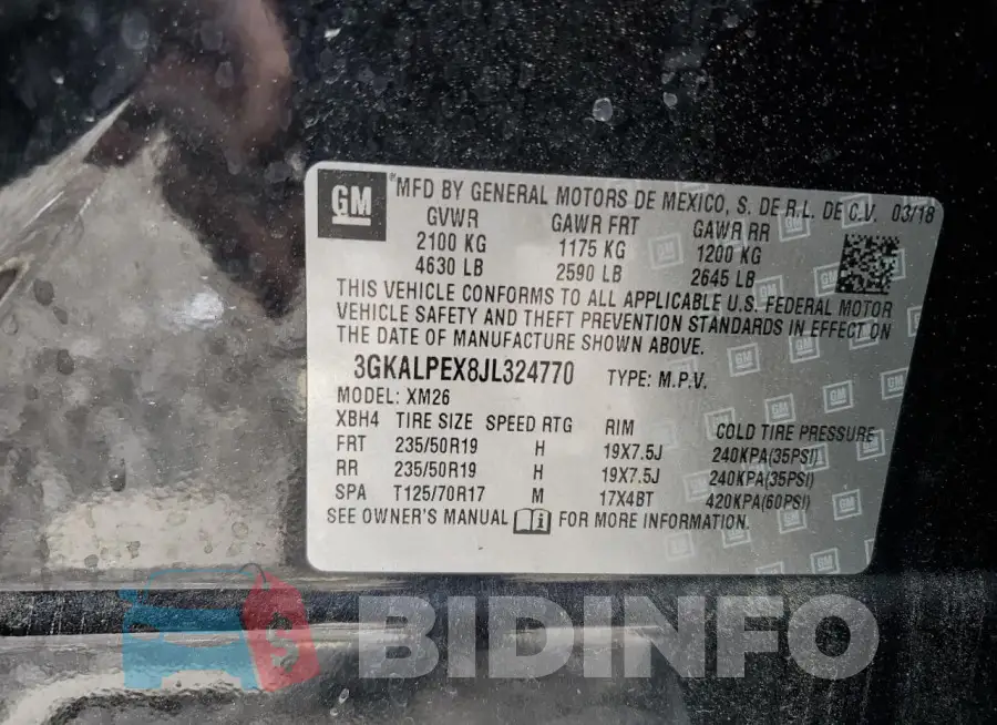 3GKALPEX8JL324770 Photo# 12