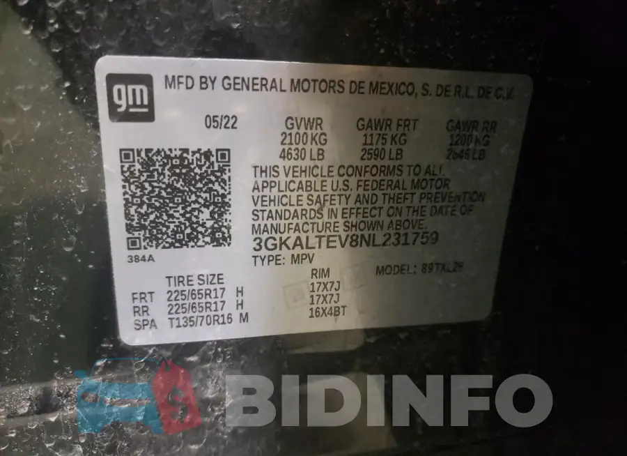 3GKALTEV8NL231759 Photo# 12