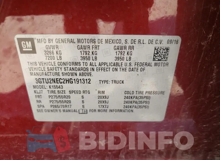 3GTU2NEC2HG191312 Photo# 12