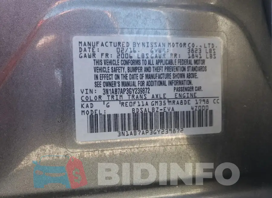 3N1AB7AP3GY239872 Photo# 12