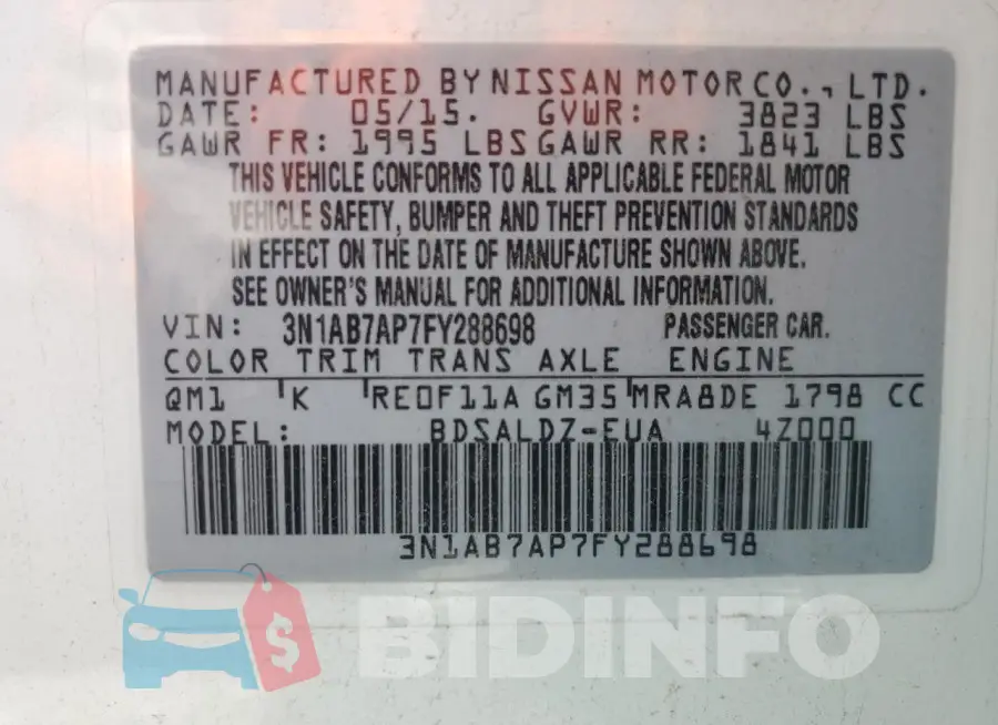 3N1AB7AP7FY288698 Photo# 12