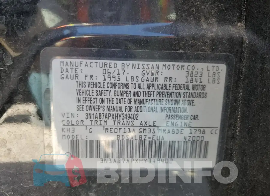 3N1AB7APXHY349402 Photo# 13