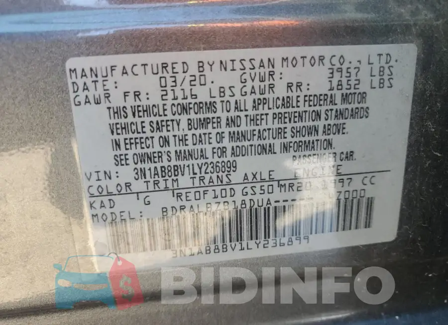 3N1AB8BV1LY236899 Photo# 12
